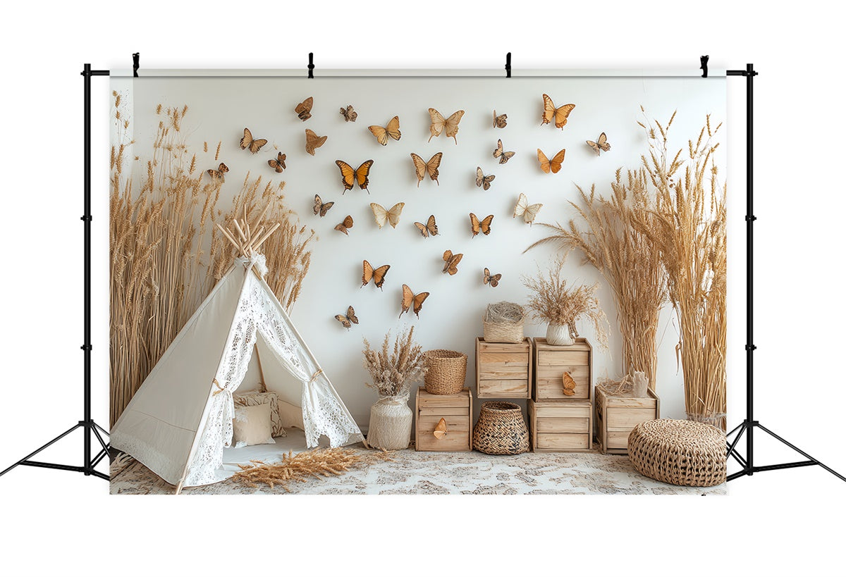 Bohemian Backdrops Butterfly Tent Fall Photo Backdrop UK BRP57-190