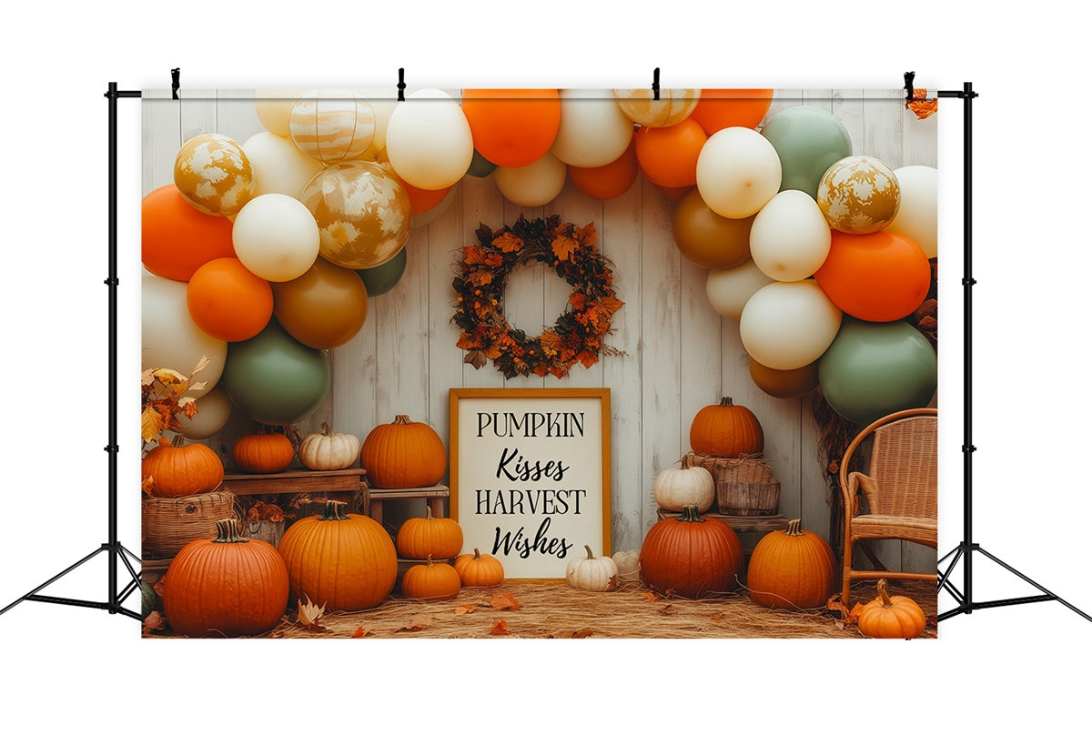 Autumn Backdrops Harvest Wishes Balloon Arch Backdrop UK BRP57-204