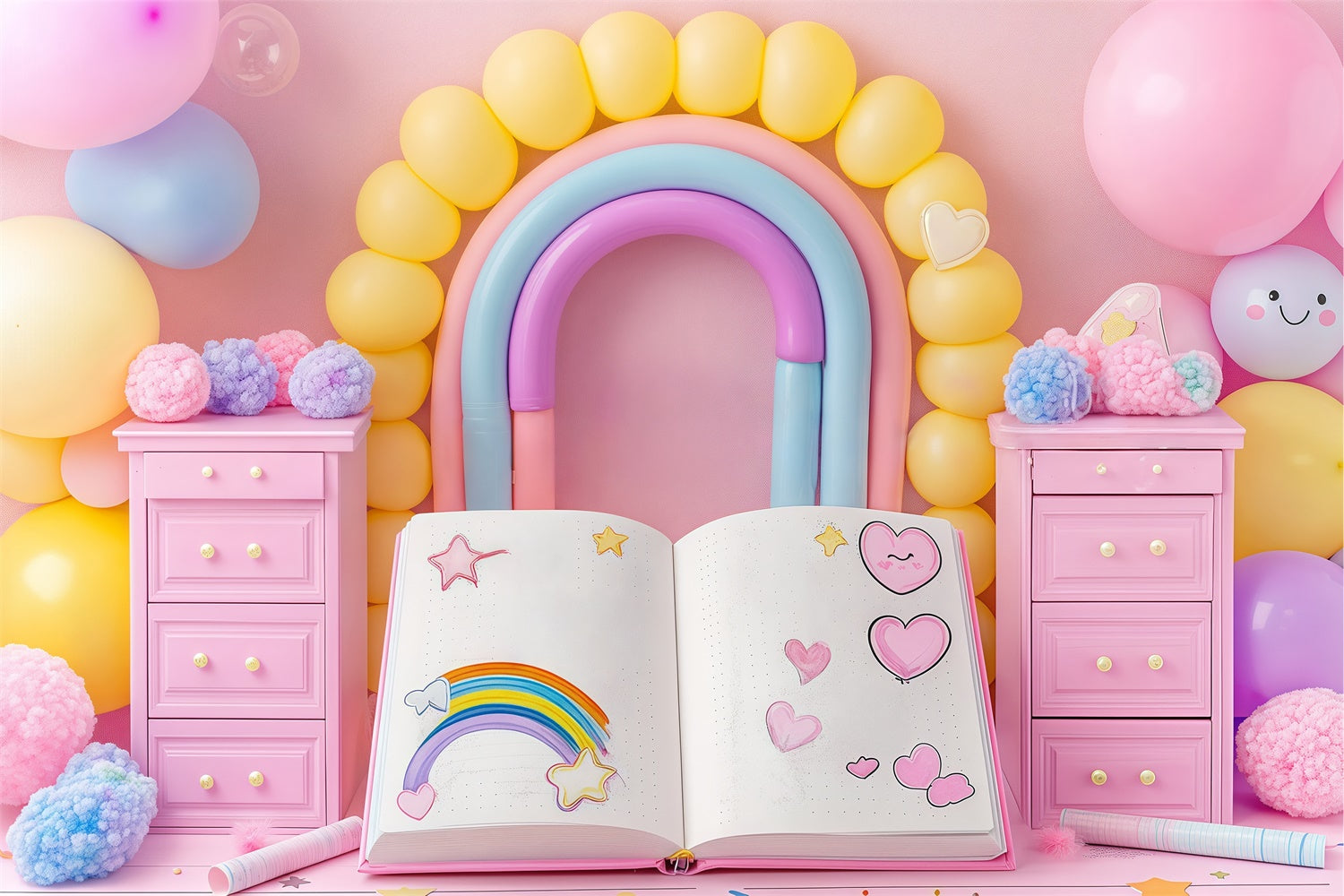 Newborn Backdrop Dreams Journal Balloon Backdrop UK BRP57-240