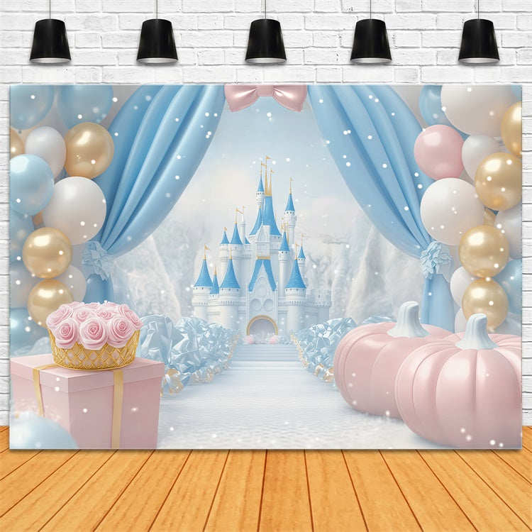 Newborn Photoshoot Backdrop Castle Balloon Dream Backdrop UK BRP57-244