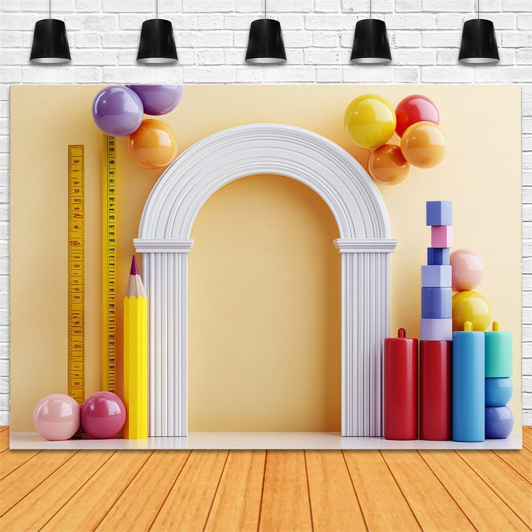 Back To School Backdrops Learn Measure Fun Backdrop UK BRP57-25
