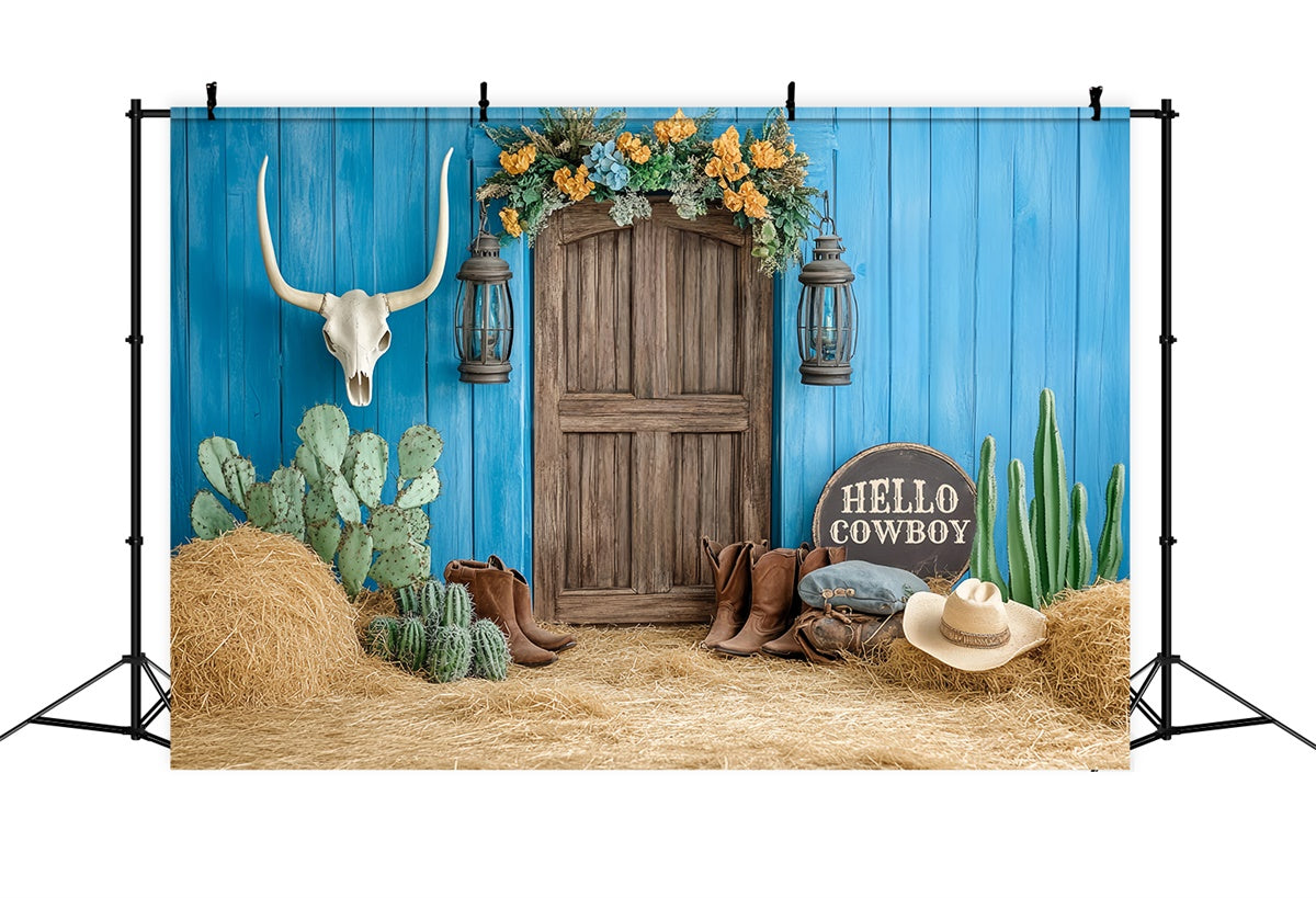 Kids Backdrops Blue Barn Desert Boots Backdrop UK BRP57-252