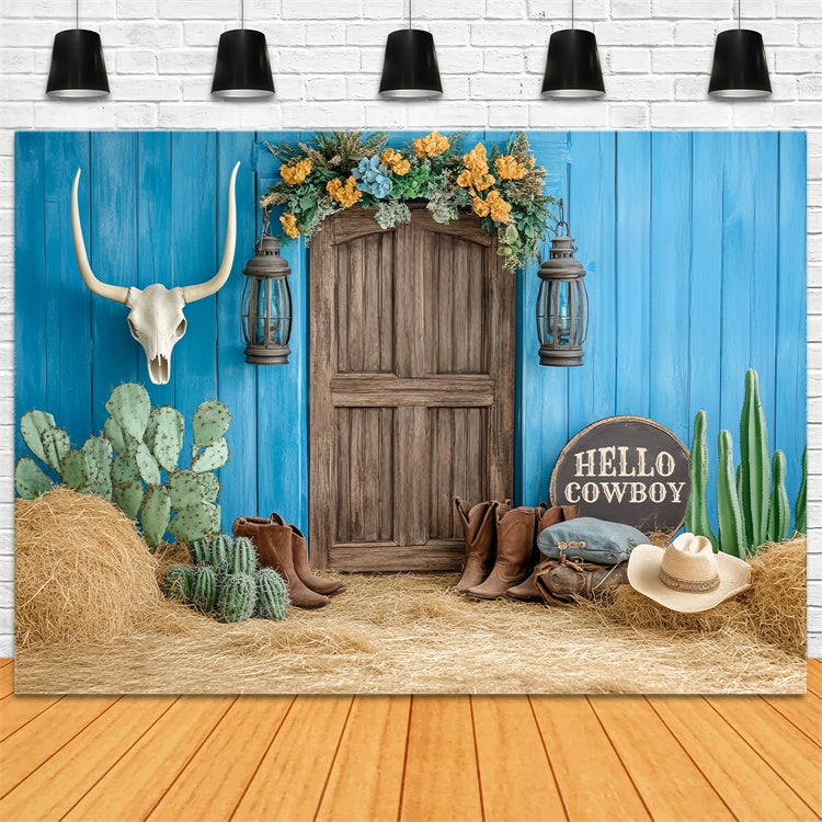 Kids Backdrops Blue Barn Desert Boots Backdrop UK BRP57-252