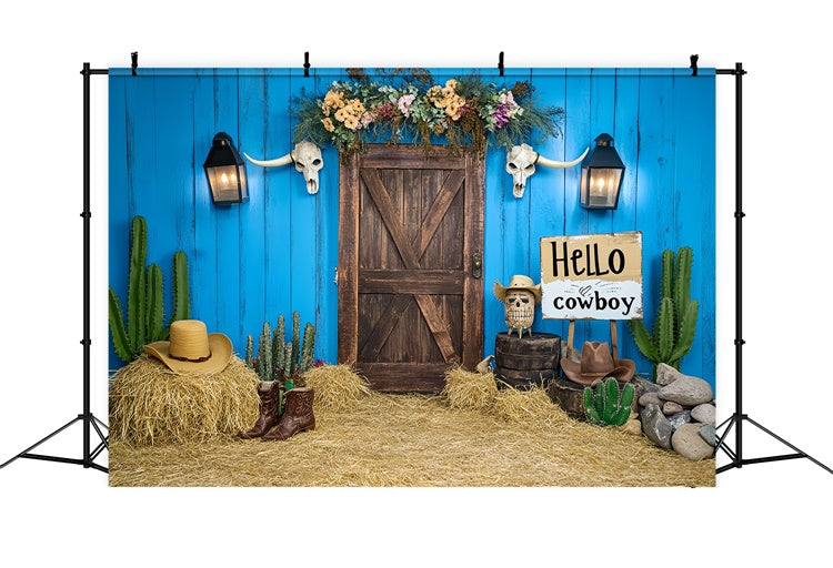 Children Backdrops Barn Gate Wild West Backdrop UK BRP57-253