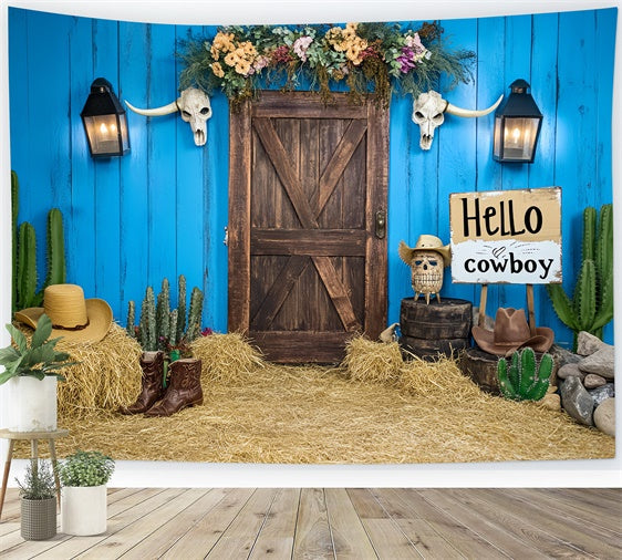 Children Backdrops Barn Gate Wild West Backdrop UK BRP57-253