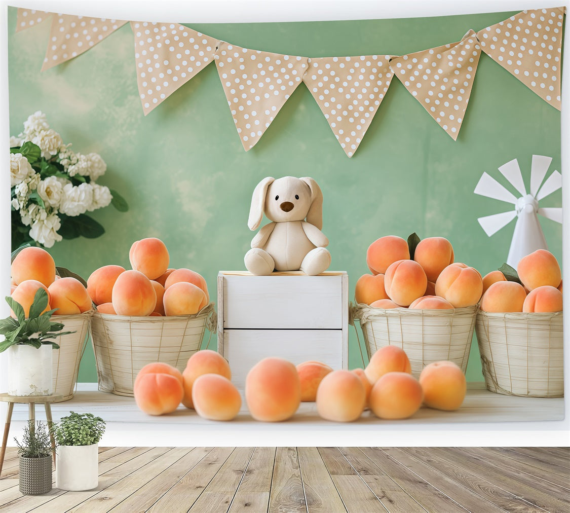 Cute Backdrop Fresh Fruit Plush Toy Children Backdrops UK BRP57-257