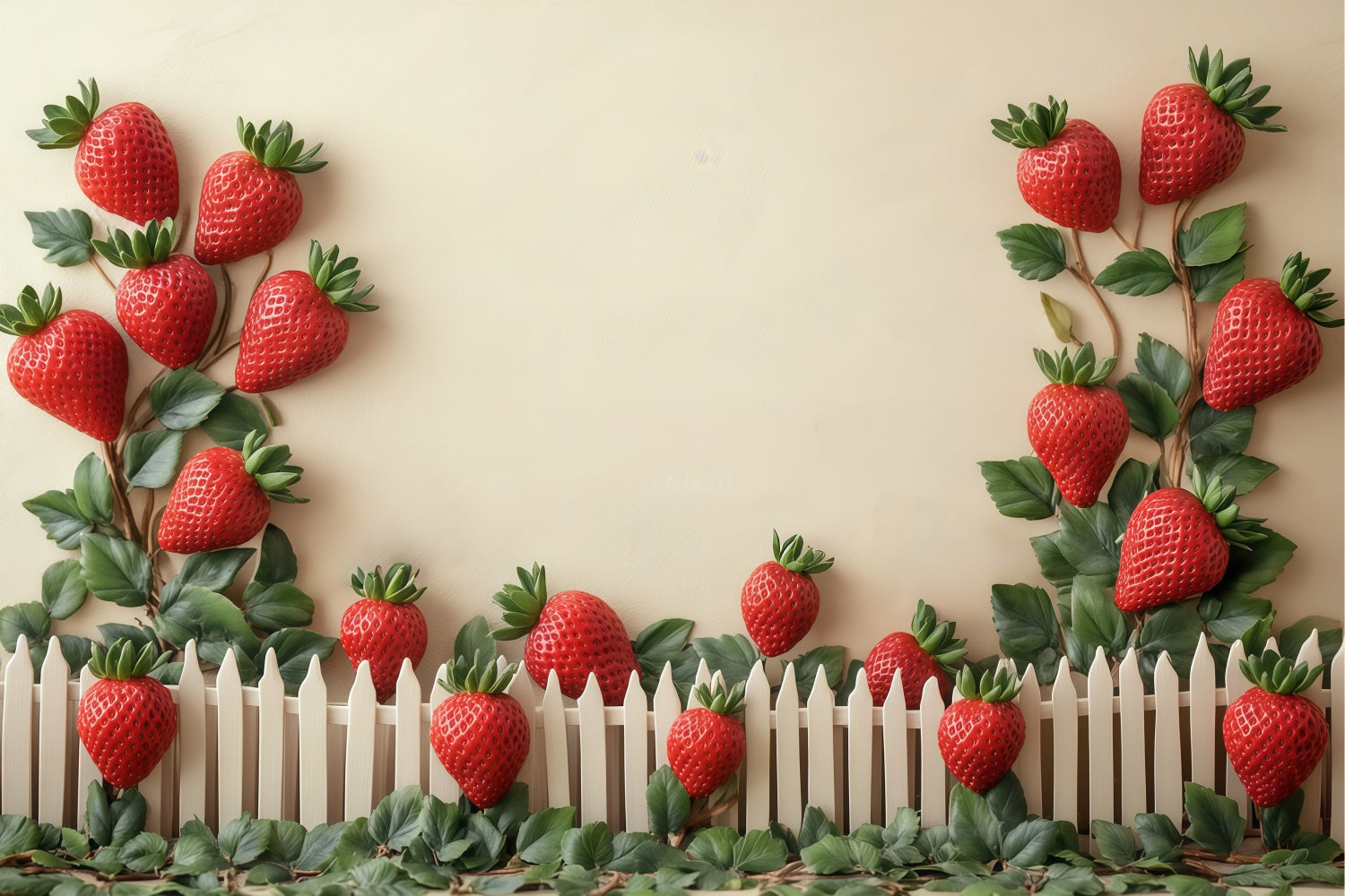 Kids Photo Backdrop Strawberry Field Fence Backdrop UK BRP57-260