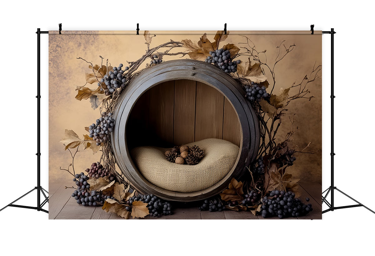 Newborn Photo Backdrop Vineyard Baby Cradle Backdrop UK BRP57-267