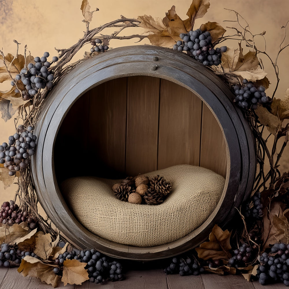 Newborn Photo Backdrop Vineyard Baby Cradle Backdrop UK BRP57-267
