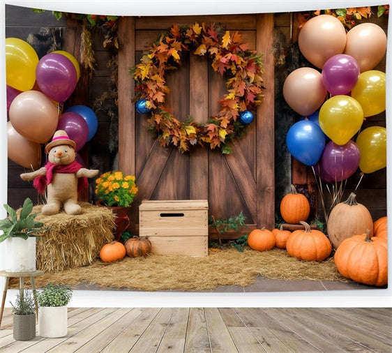 Children Backdrops Rustic Wreath Welcome Backdrop UK BRP57-269