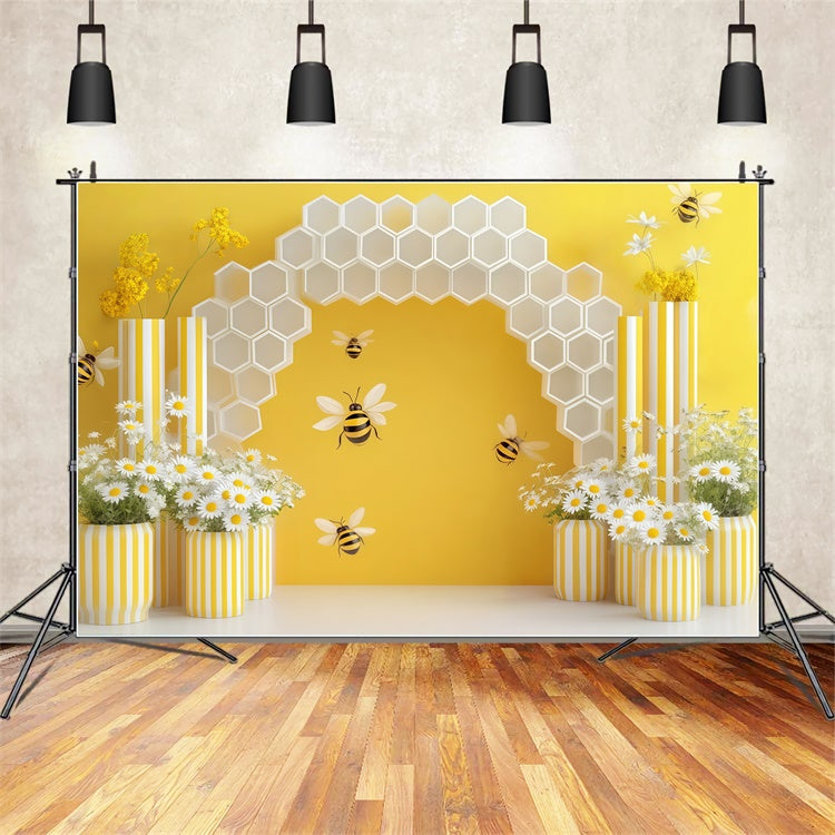 Newborn Backdrop Honeybee Garden Hive Cute Backdrop UK BRP57-278