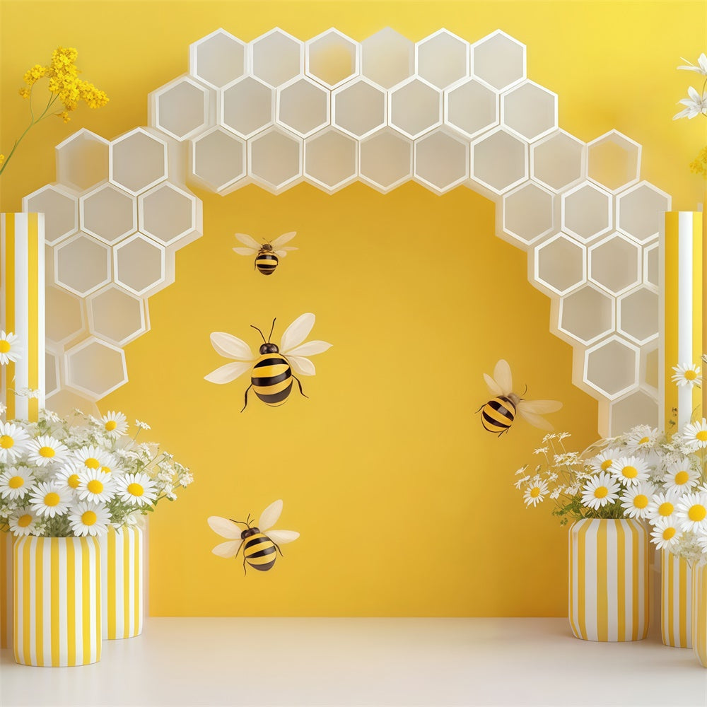 Newborn Backdrop Honeybee Garden Hive Cute Backdrop UK BRP57-278