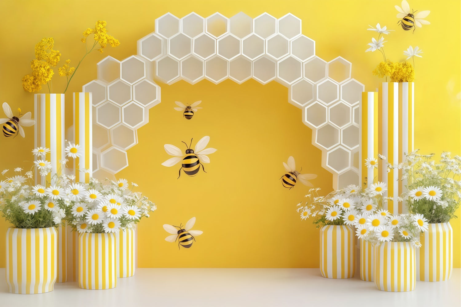 Newborn Backdrop Honeybee Garden Hive Cute Backdrop UK BRP57-278