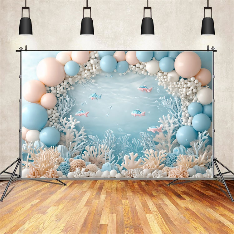 Newborn Photo Backdrop Pastel Sea Adventure Backdrop UK BRP57-282