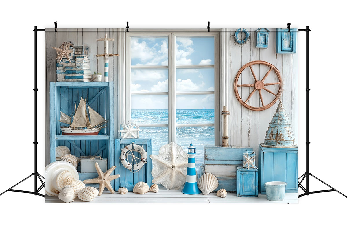 Childrens Backdrops Ocean Window Delight Backdrop UK BRP57-284