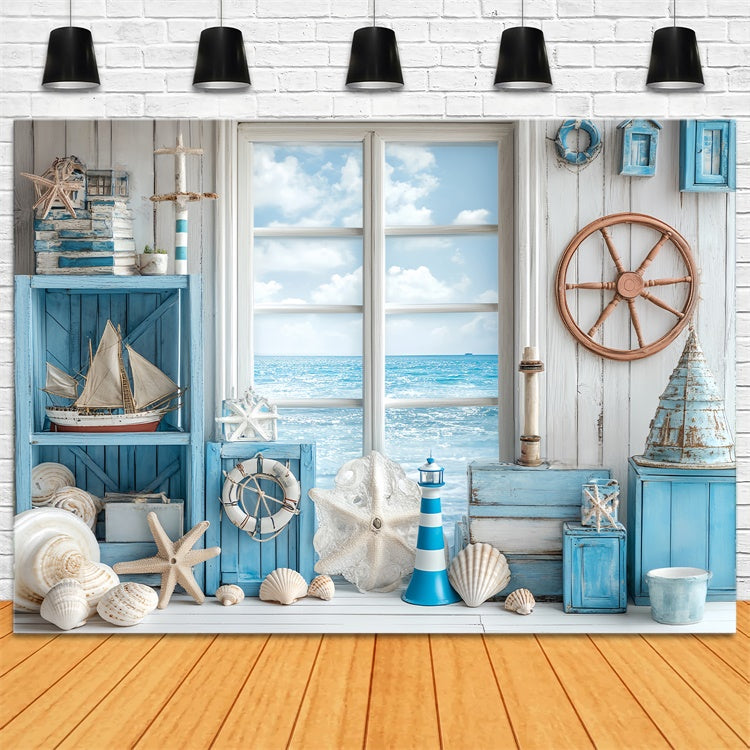Childrens Backdrops Ocean Window Delight Backdrop UK BRP57-284