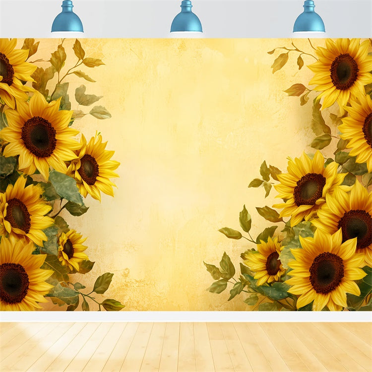 Kids Backdrops Gentle Sunflower Border Backdrop UK BRP57-287