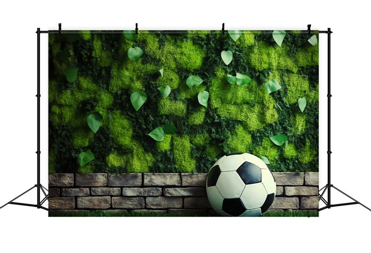 Football Photo Backdrop Moss Wall Soccer Backdrop UK BRP57-296