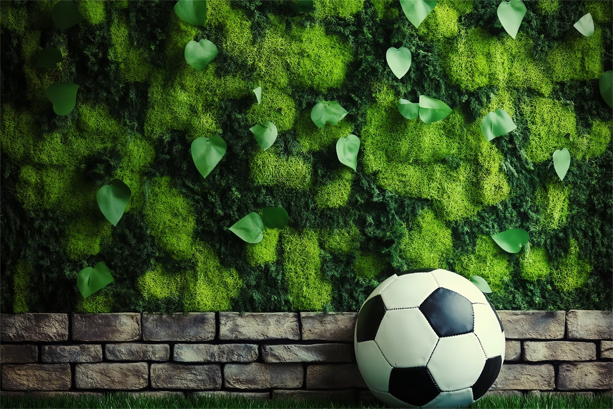 Football Photo Backdrop Moss Wall Soccer Backdrop UK BRP57-296