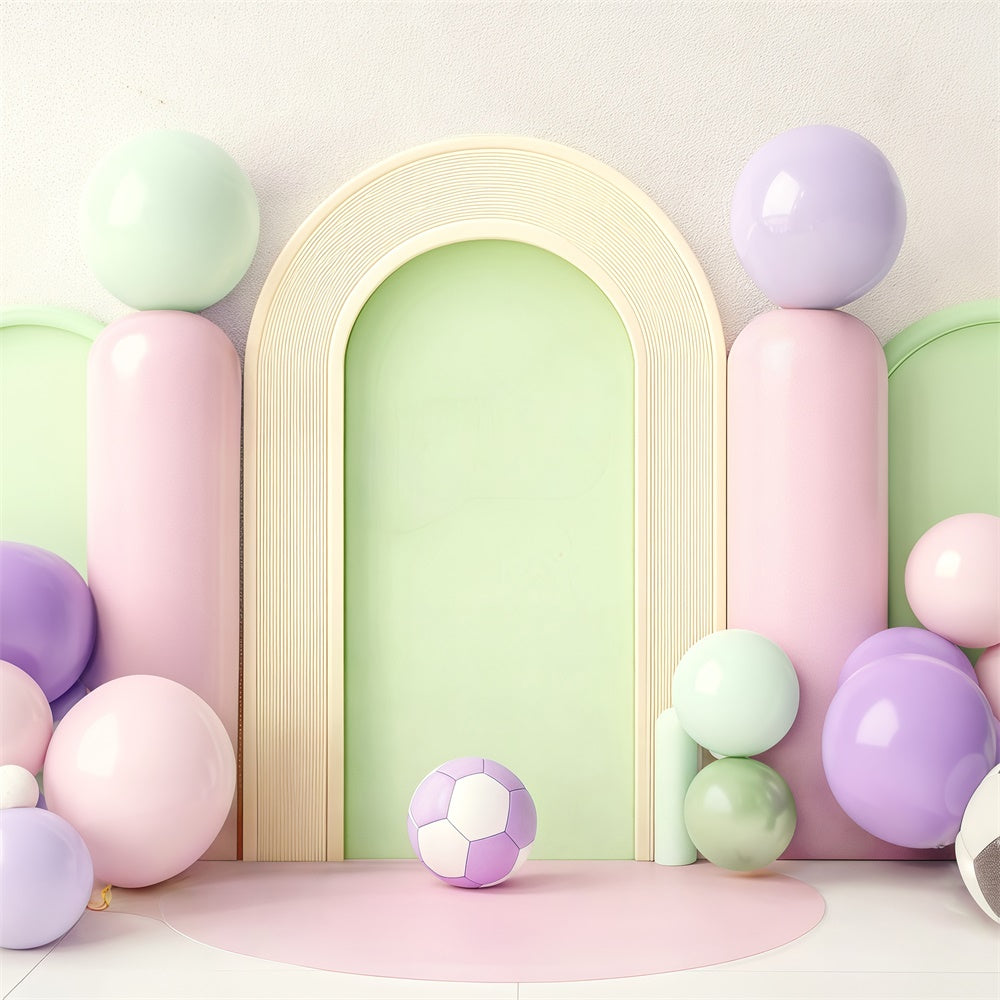 Sports Photo Backdrop Balloon Football Bash Backdrop UK BRP57-304
