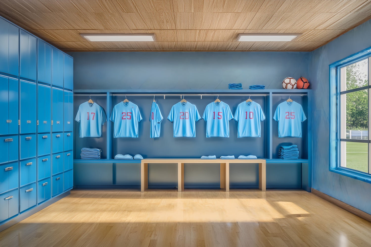 Sports Theme Backdrop Player Dressing Room Backdrop UK BRP57-312
