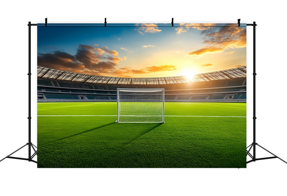 Soccer Field Backdrop Golden Hour Field Backdrop UK BRP57-313