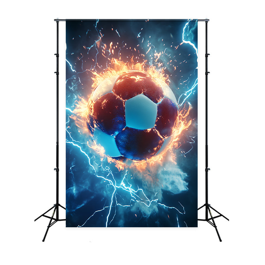 Soccer Backdrops Electric Flame Shot Backdrop UK BRP57-319