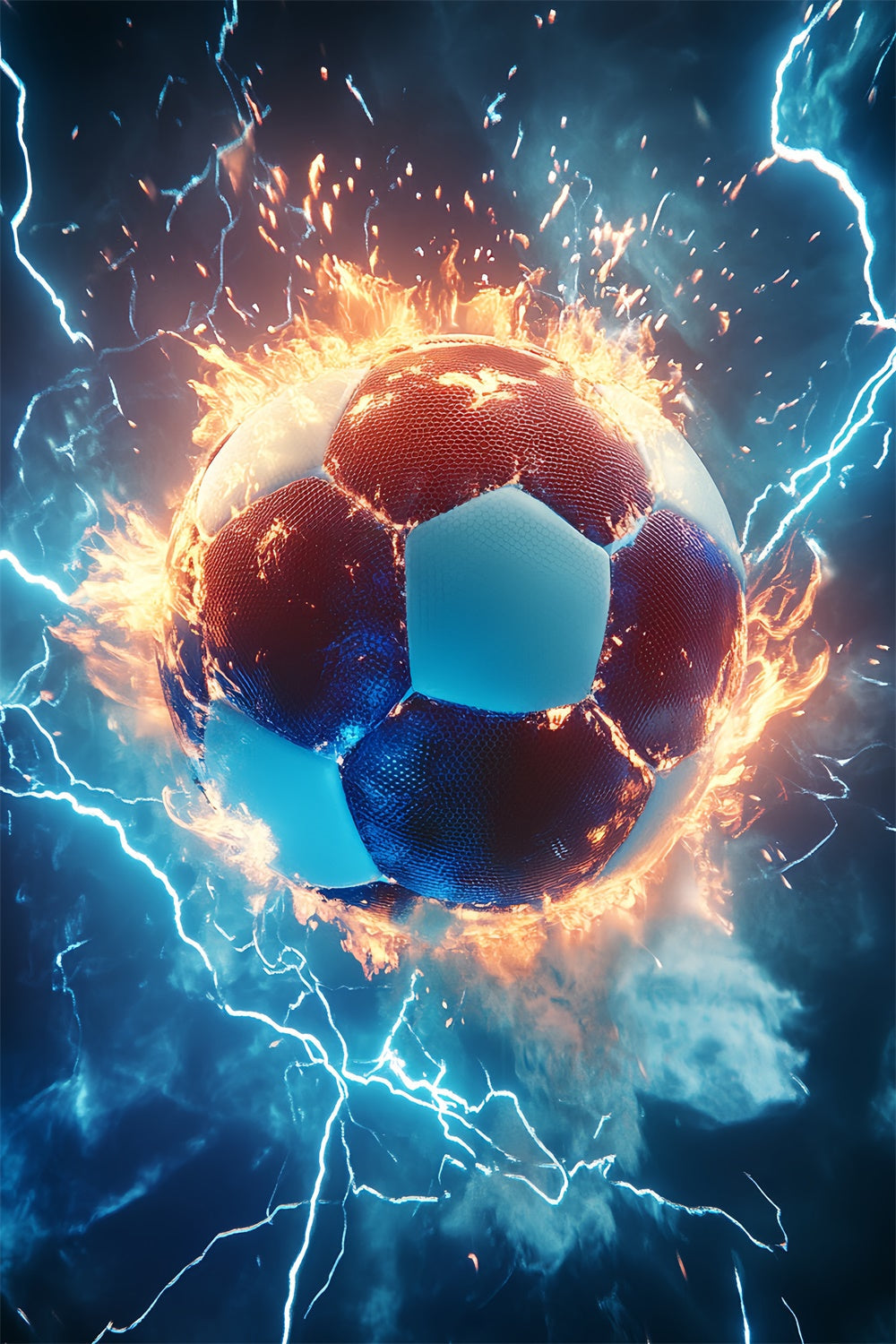Soccer Backdrops Electric Flame Shot Backdrop UK BRP57-319