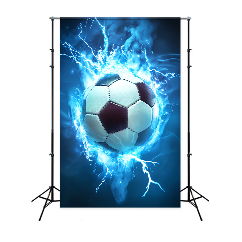 Soccer Photo Backdrop Thunder Goal Energy Backdrop UK BRP57-320