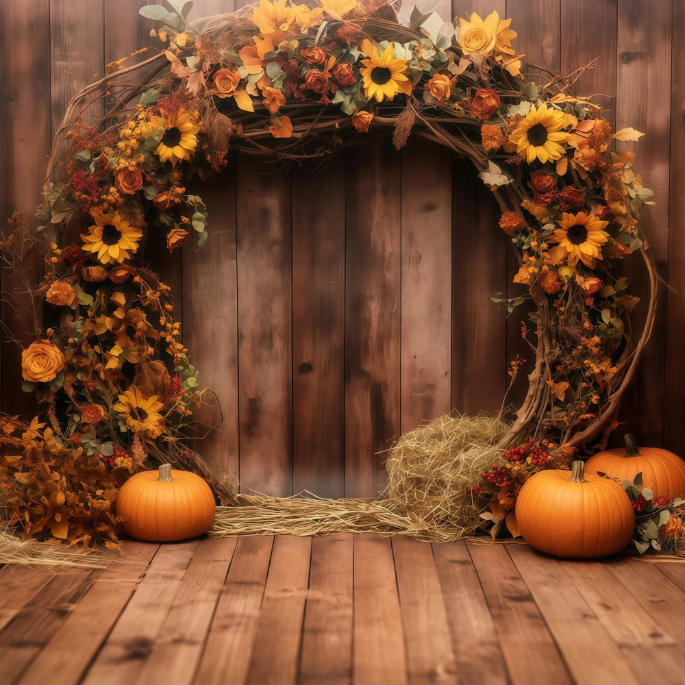 Fall Thanksgiving Backdrop Fall Garland Barn Wall Backdrop UK BRP57-340