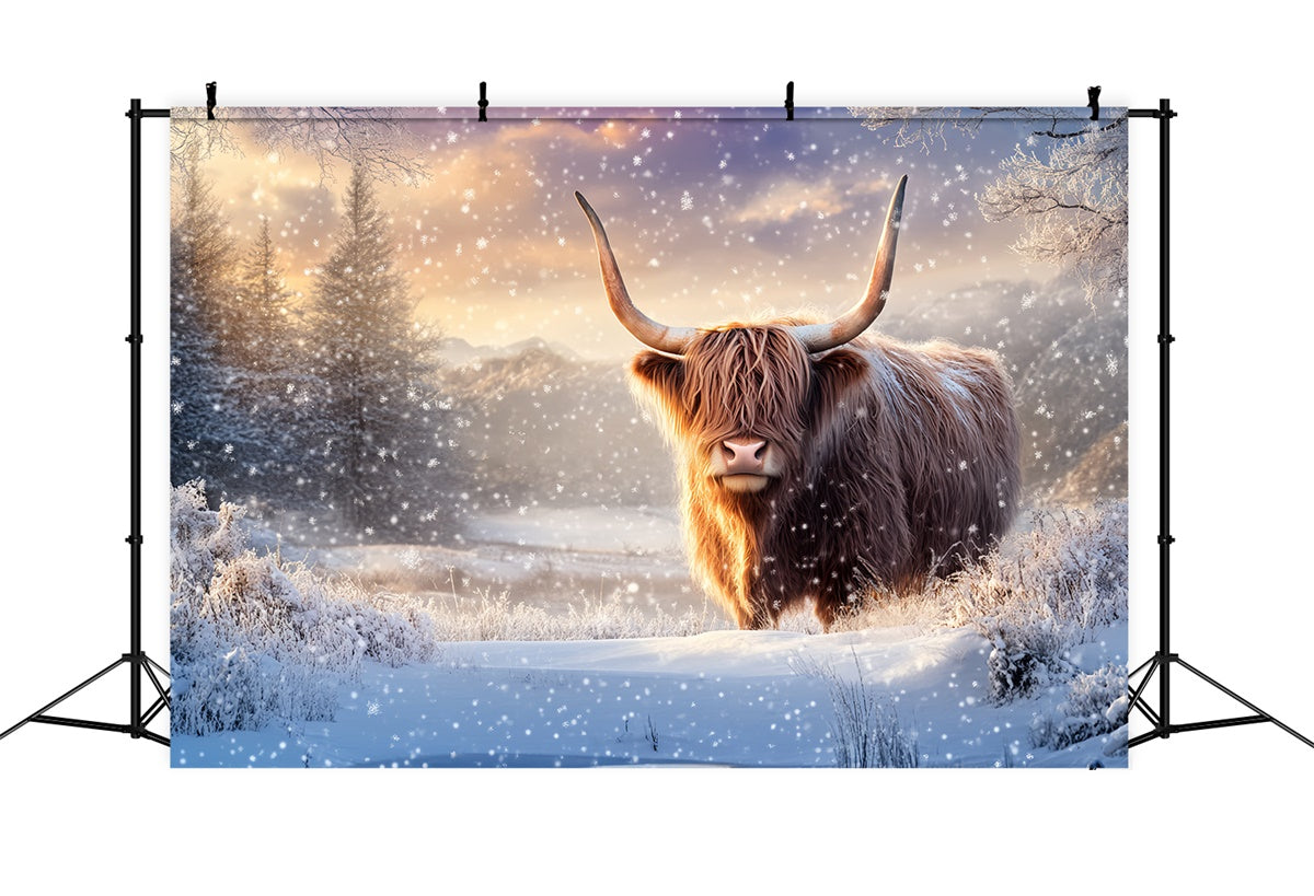 Snowy Backdrop Highland Guardian Snowfield Backdrop UK BRP57-351