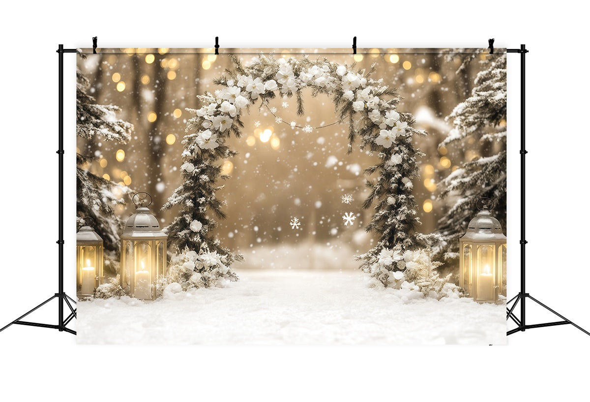 Winter Backdrop Photography Rustic Romance Snow Backdrop UK BRP57-354