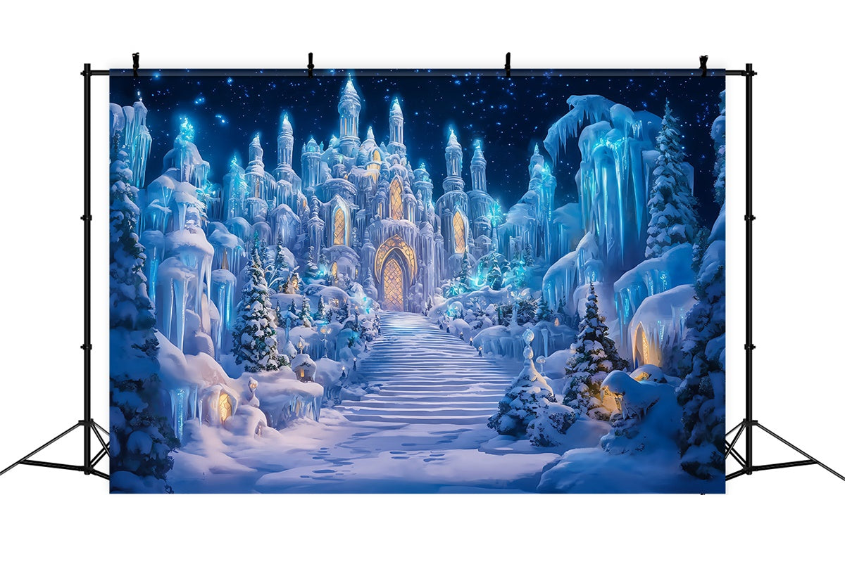 Castle Backdrops Crystal Castle Path Winter Backdrop UK BRP57-356