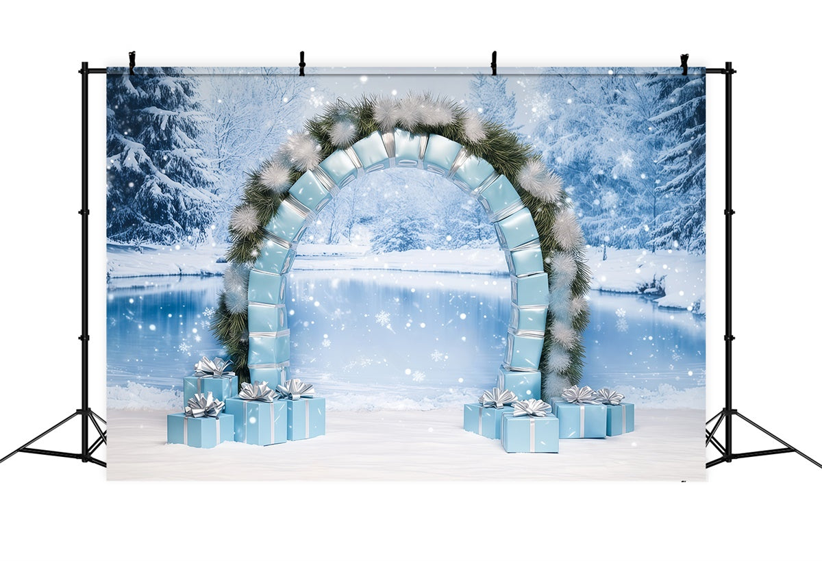 Winter Wonderland Backdrop Frosty Gift Arch Backdrop UK BRP57-359
