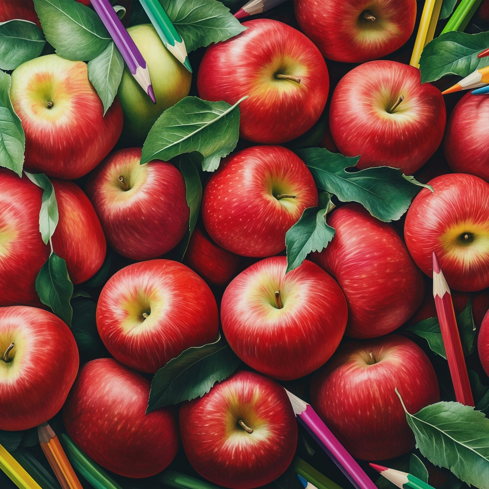 Back To School Backdrop Apple Pencils Delight Backdrop UK BRP57-36