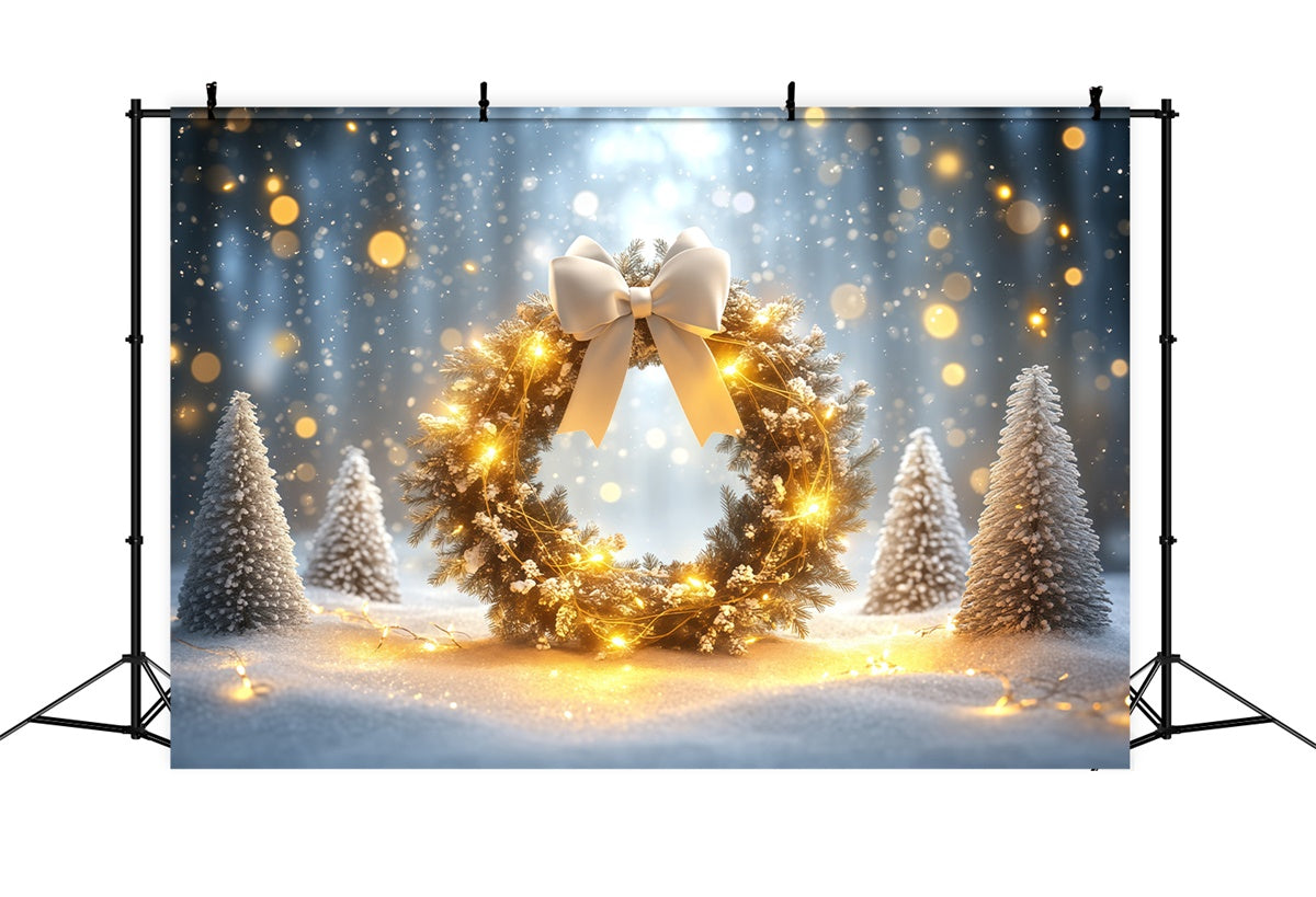 Winter Wonderland Photo Backdrop Snow Garland Backdrop UK BRP57-361