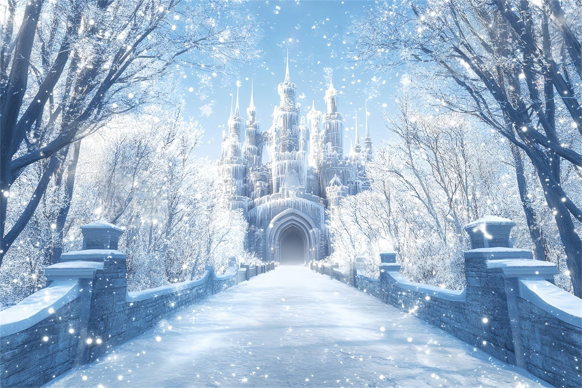Winter Backdrop Morning Light Winter Castle Backdrop UK BRP57-365