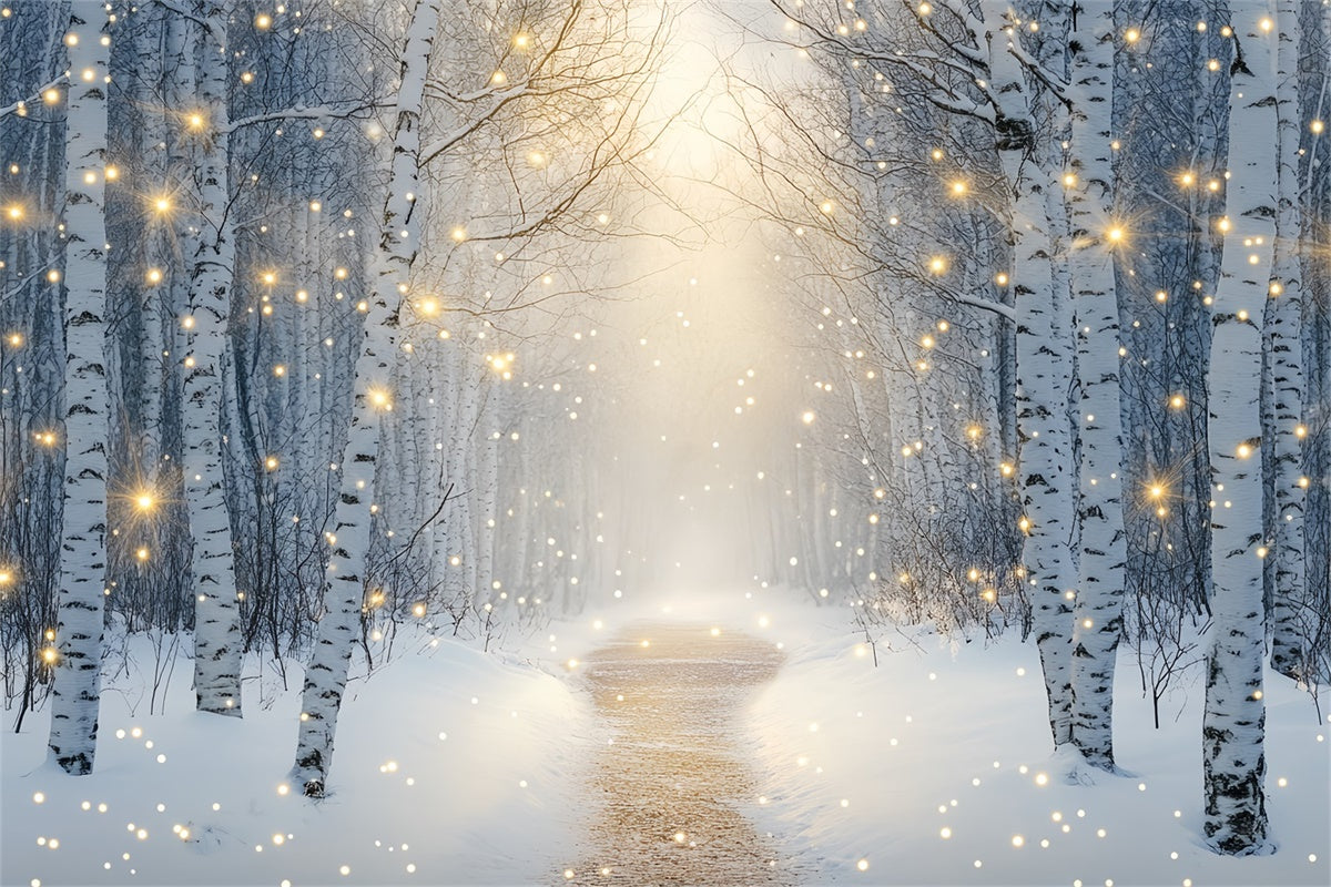 Winter Forest Backdrop Sparkling Forest Trail Backdrop UK BRP57-369