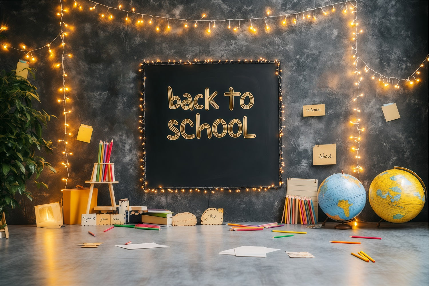 Classroom Backdrop Twinkle Light Learning Backdrop UK BRP57-37