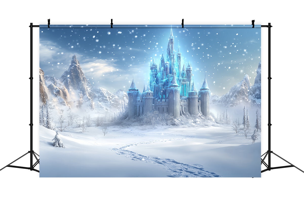 Winter Castle Backdrop Crystal Castle Trail Backdrop UK BRP57-375