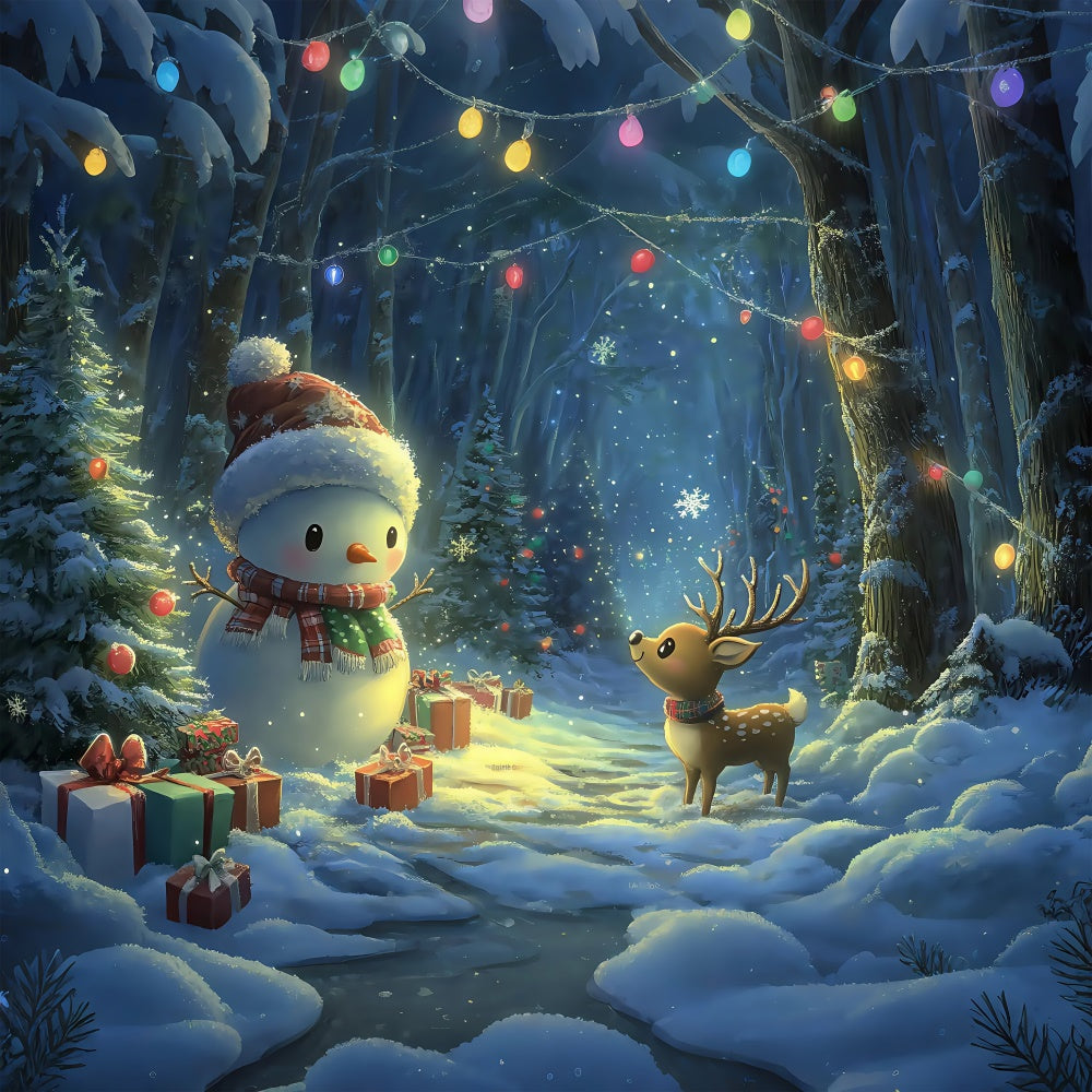 Winter Backdrops Magical Night Snow Festive Backdrop UK BRP57-382