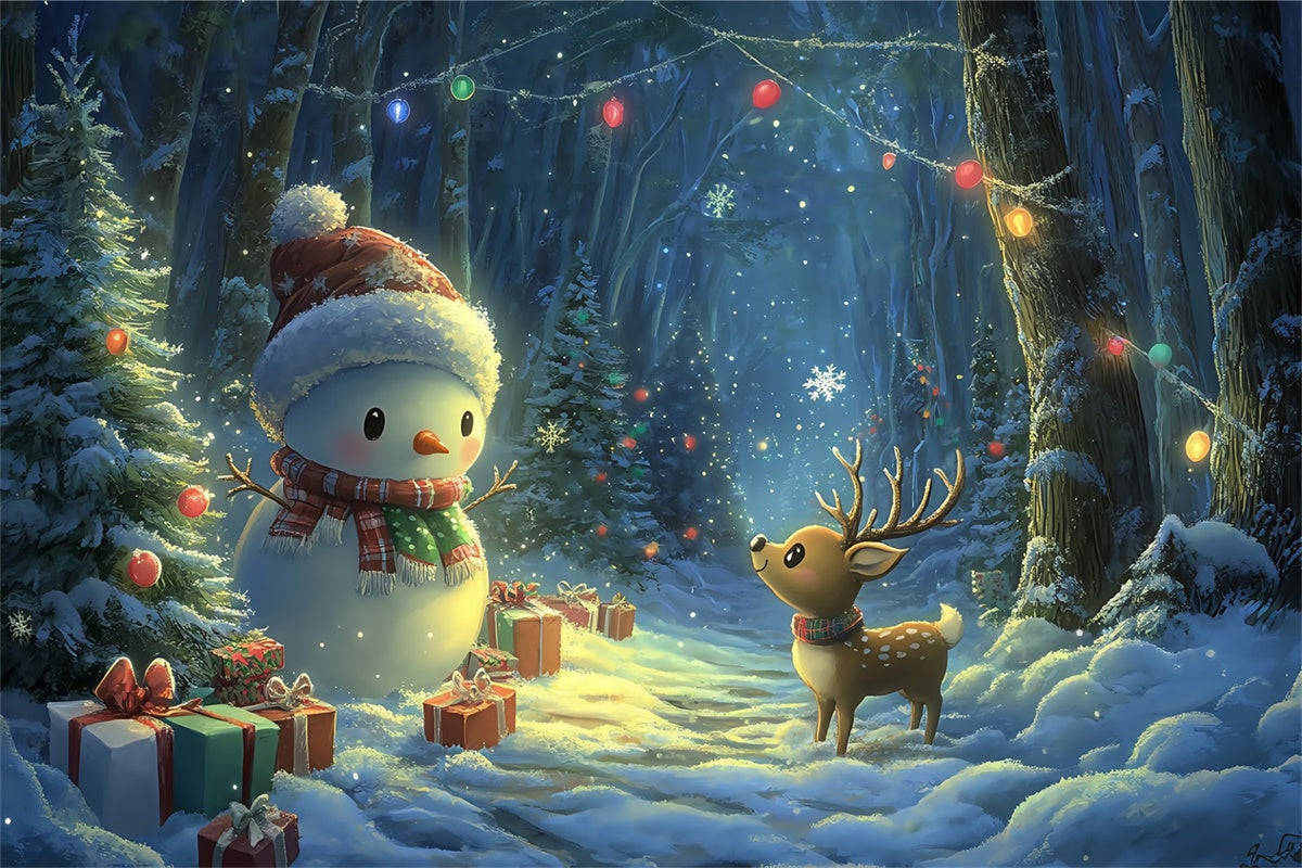 Winter Backdrops Magical Night Snow Festive Backdrop UK BRP57-382