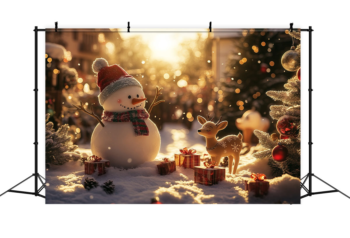 Winter Backdrop Photography Sunset Snow Joy Backdrop UK BRP57-383