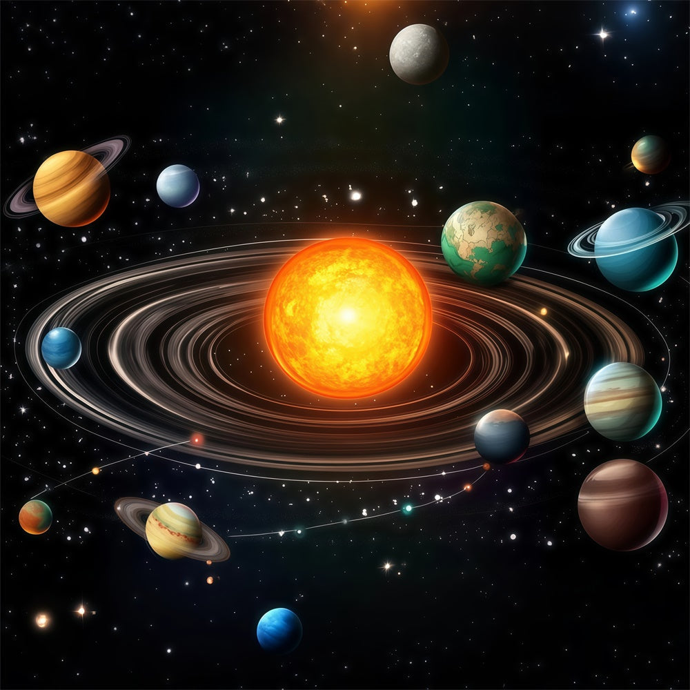 Back To School Backdrops Sun Planets Discovery Backdrop UK BRP57-49