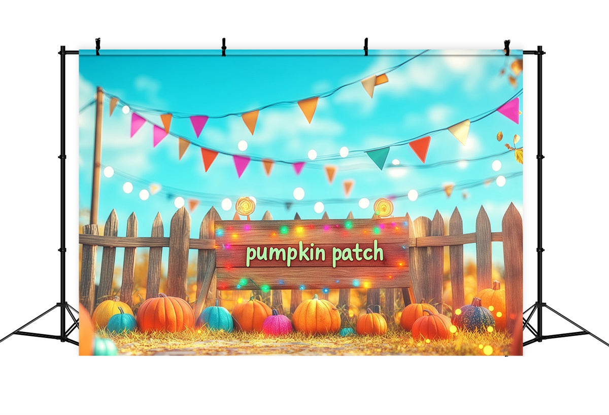 Halloween Party Backdrop Festival Lights Pumpkin Backdrop UK BRP57-75