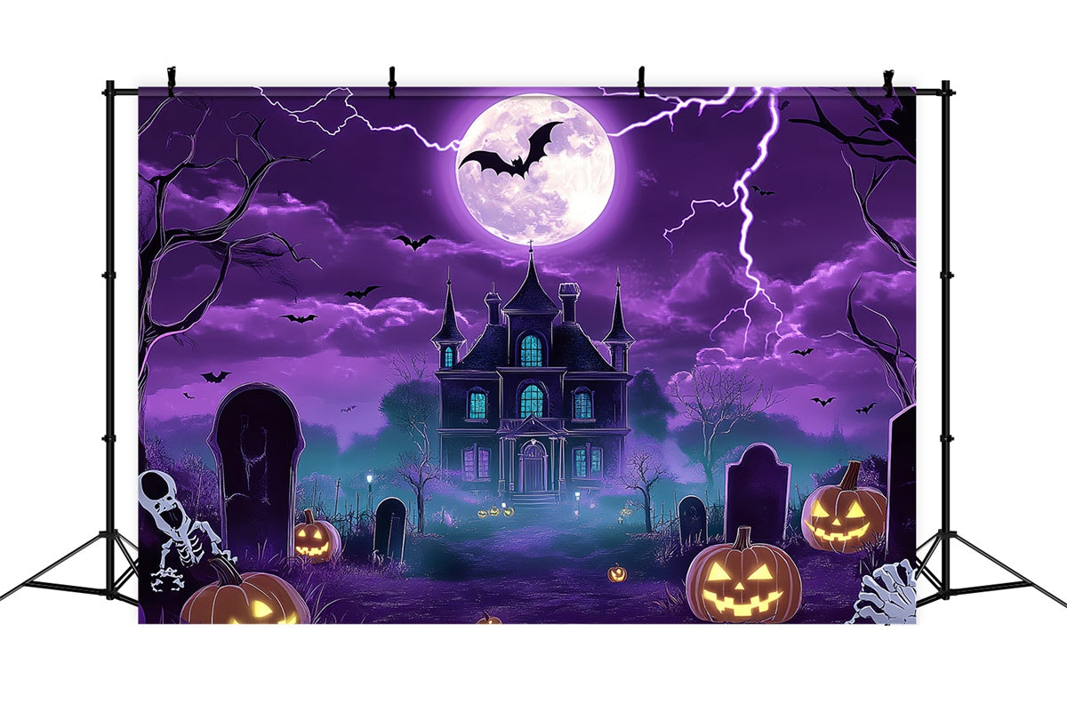 Halloween Moon Backdrop Fright Night Castle Backdrop UK BRP57-95
