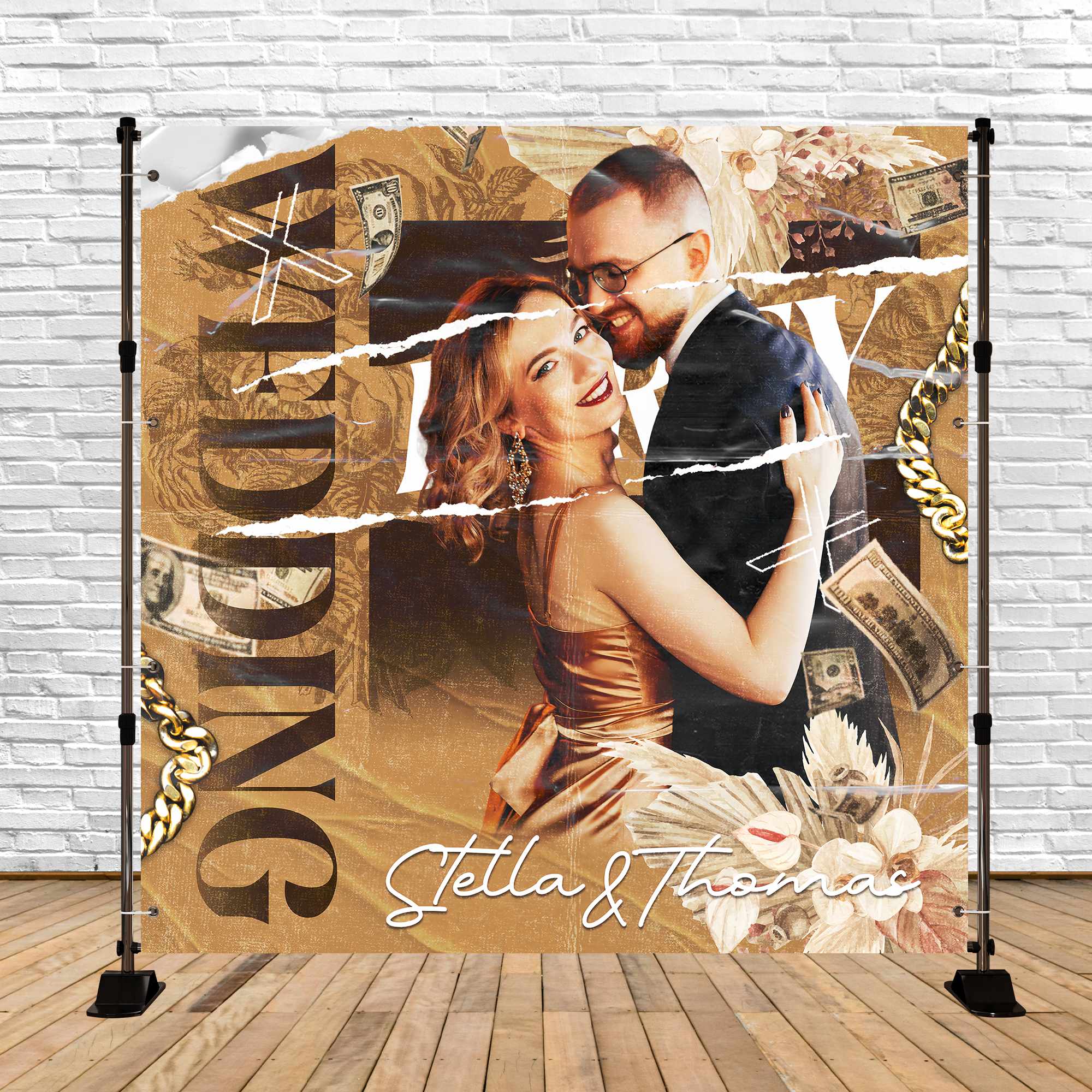 Elegant Wedding Backdrop Glamorous Wedding Party Custom Backdrop UK BRP6-109
