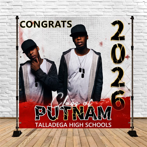 Graduation Backdrops Street Vibe Personalized Party Graduation Backdrop UK BRP6-169