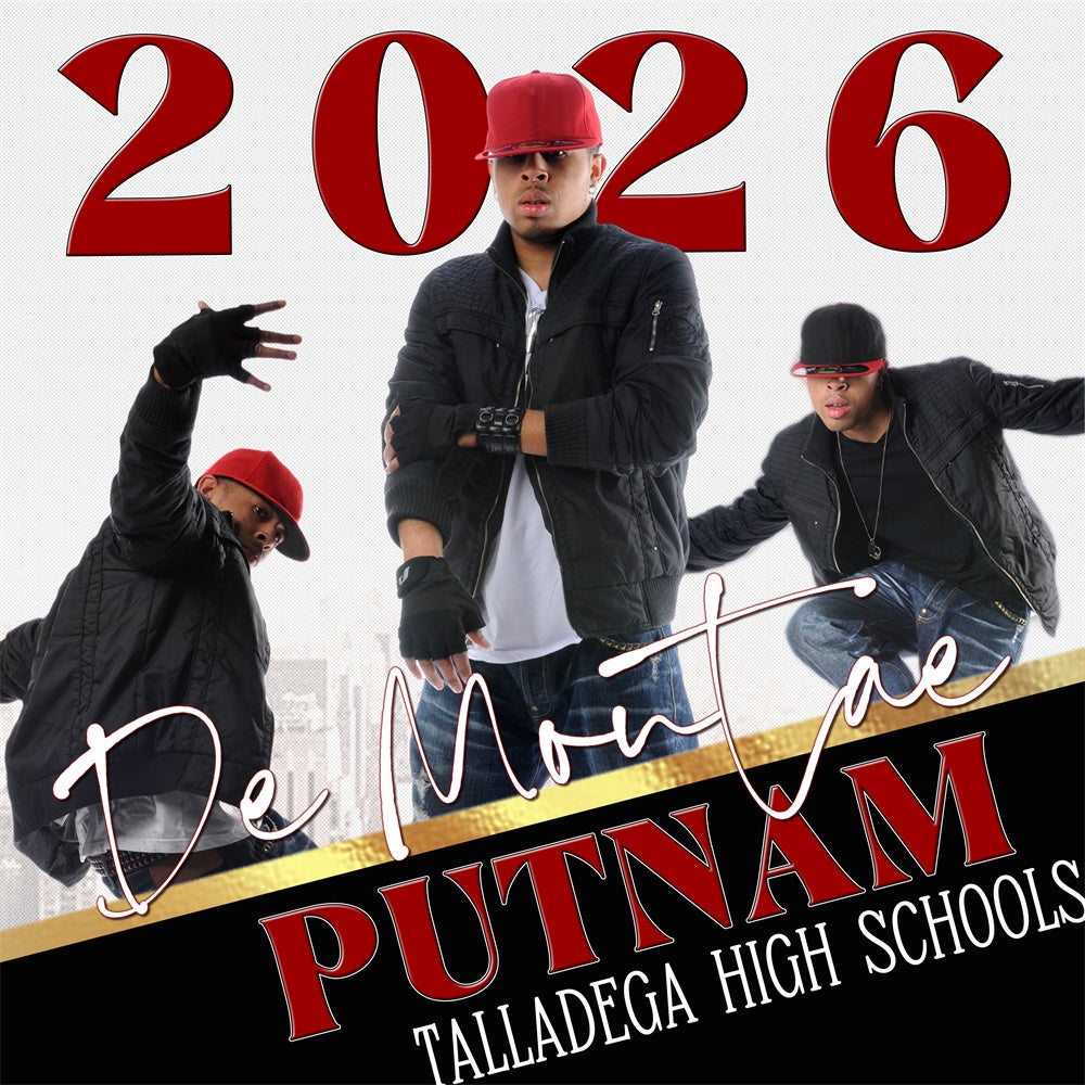 Personalized Graduation Backdrop Black Red Energy Party Graduation Backdrop UK BRP6-170