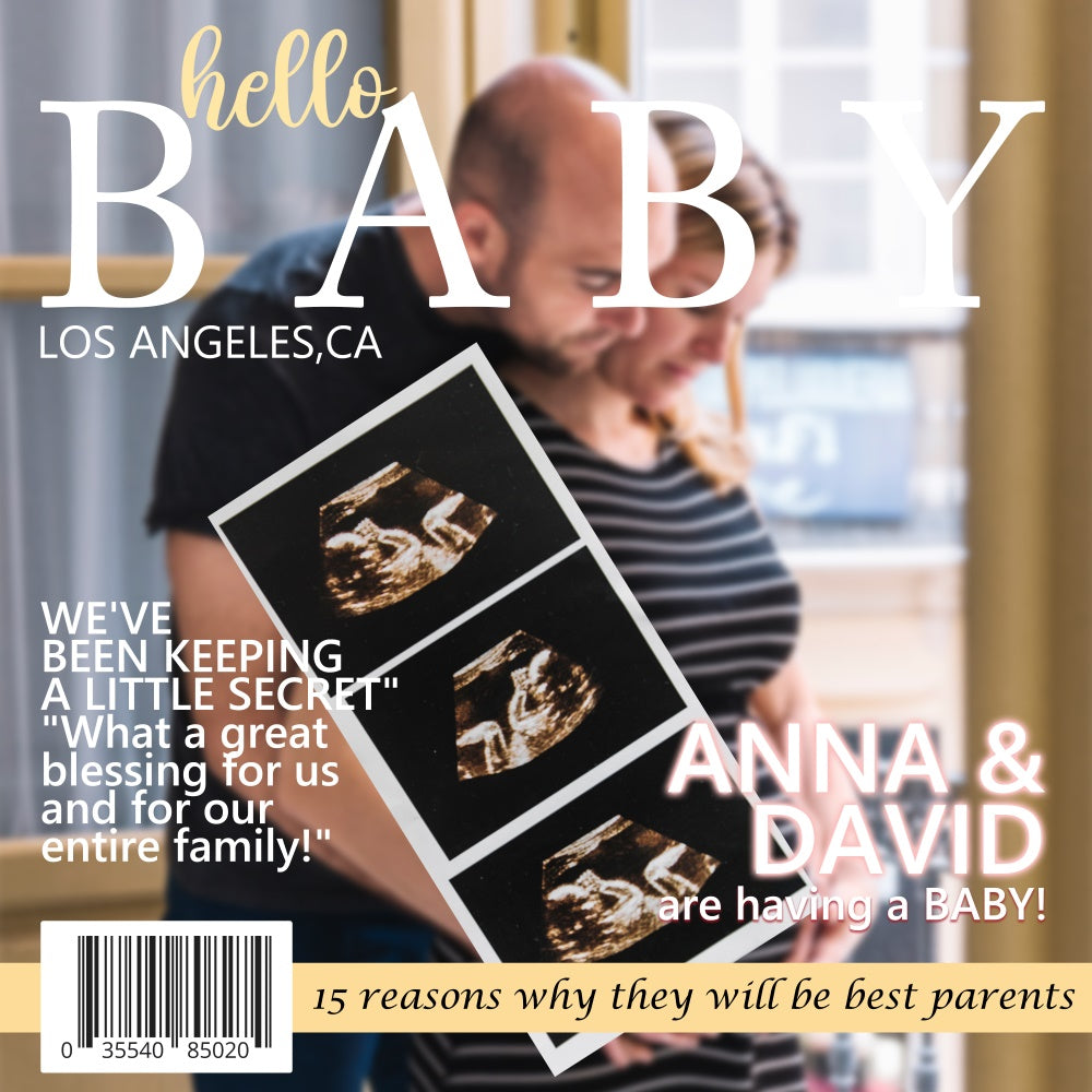 Baby Shower Backdrops Magazine Cover Personalized Backdrop UK BRP6-18